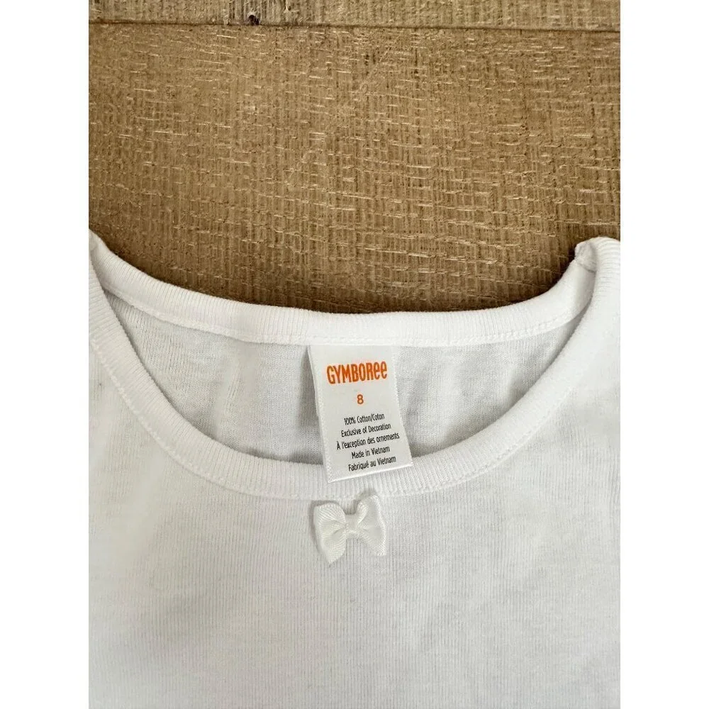 NEW Gymboree Playproof Uniform White Long Sleeve Shirt